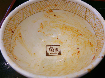 ニンニクの芽牛丼 完食