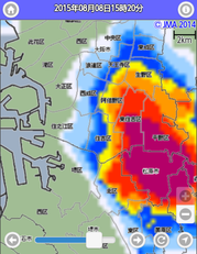 長居周辺 雨雲1