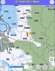 長居周辺 雨雲2