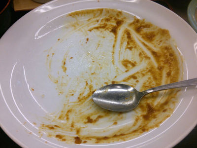 チキンももカツカレー完食