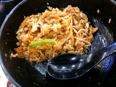 牛ビビンバ丼 残り半分