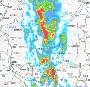 雨雲 栃木