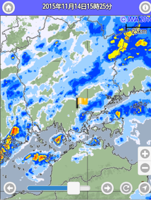 岡山の雨雲情報