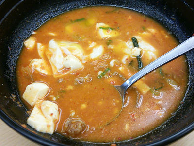 チゲ鍋残り半分