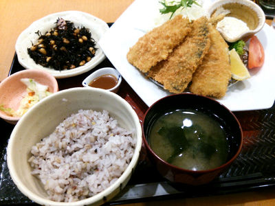 さっくり鯵フライ定食
