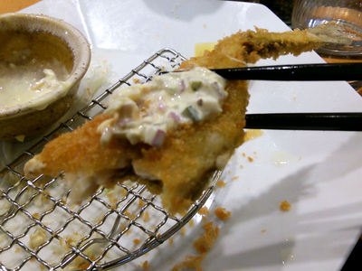 鯵フライアップ