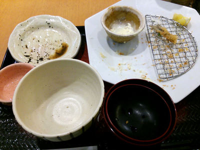 鯵フライ定食完食