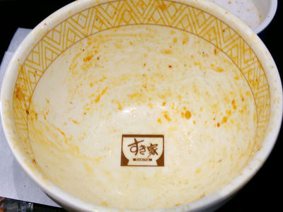 ニンニクの芽牛丼 完食