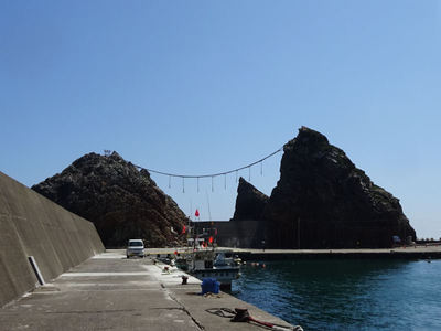 堤防側からの夫婦岩