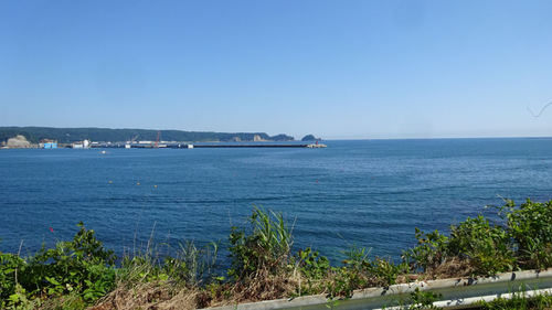 久慈港近くの海