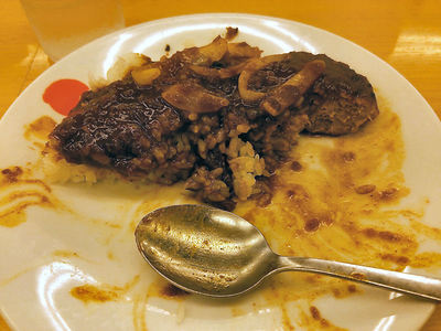 ハンバーグカレー 残り半分
