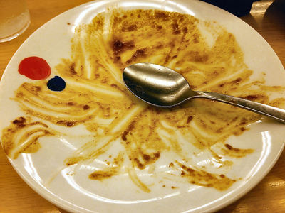 ハンバーグカレー完食