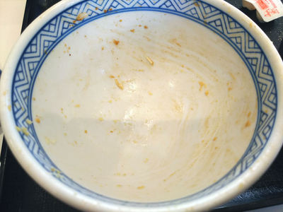 牛カルビ生姜焼き丼 完食