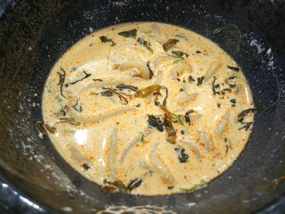 濃厚豆乳坦々うどん 残り半分