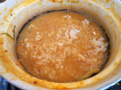 海鮮カレー煮込みうどん 雑炊