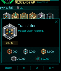 Translatorプラチナメダル