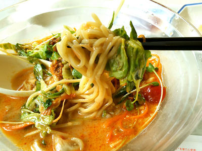 冷やしちゃんぽん 赤 麺あげ