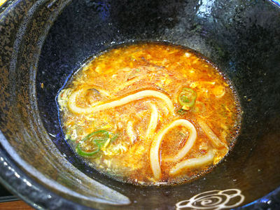 サンラーうどん 残り少し