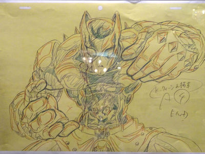 ジョジョアニメ原画 キラークイーン+猫草