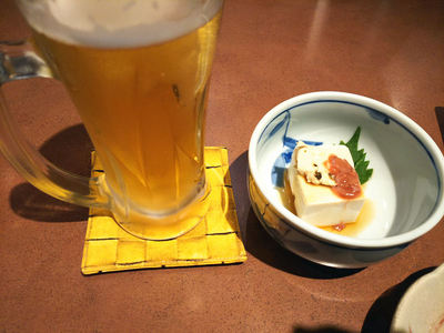 ビールとお通し