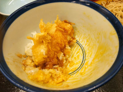 柚子こしょう鶏天丼 残り半分