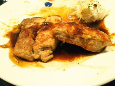 厚切り豚テキ 断面