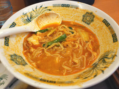 チゲ味噌ラーメン 残り半分