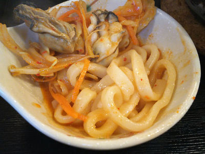 牡蠣カレー煮込みうどん 牡蠣