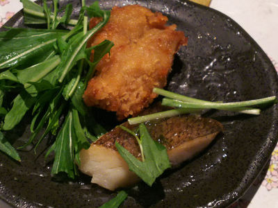 唐揚げと魚