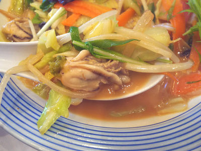 かきみそちゃんぽん 牡蠣アップ