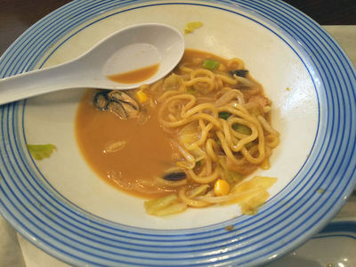 かきみそちゃんぽん 残り少し