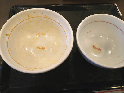 牡蠣とじ丼 完食