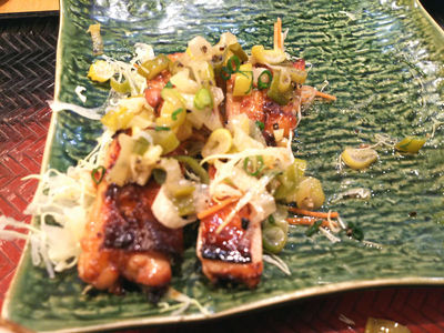 塩葱だれの炭火焼きチキン 残り半分