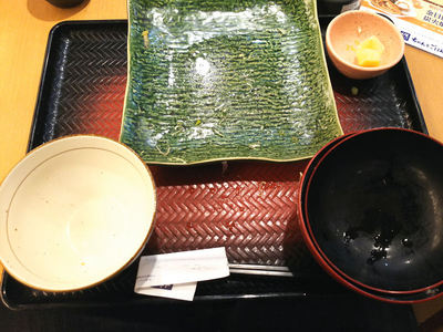 塩葱だれの炭火焼きチキン定食 完食