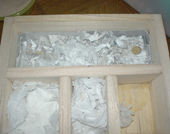 噛み砕かれたティッシュ箱