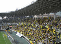 試合前のジェフゴール裏