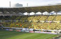 ゴール裏のサポーターたち