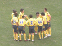 後半開始前の円陣