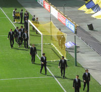 フクアリに到着したジェフの選手達