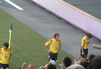 アントラーズ戦 試合終了後にバックスタンド側で挨拶をする選手達