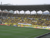 試合前のゴール裏です。