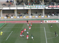 青森山田のFKチャンス