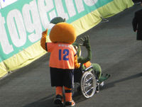 一平くんの車椅子はお決まりのようです