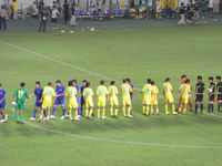 試合終了後の選手たち