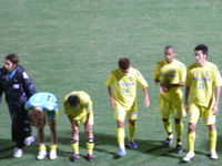 試合後の選手たち