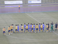 試合終了後の選手たち