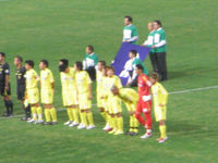 試合前の選手整列