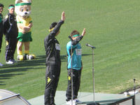 岡本、深井両キャプテンの選手宣誓