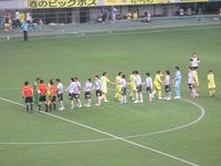 試合終了後の選手たち