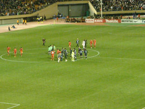 試合終了後の歓喜